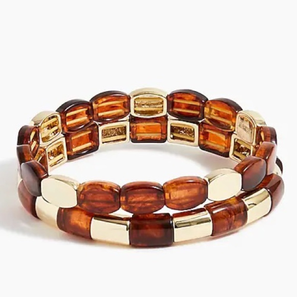 NWT J.Crew Tortoise Bracelet Set